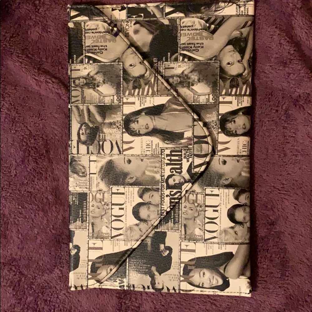 Black and white vogue clutch/wallet